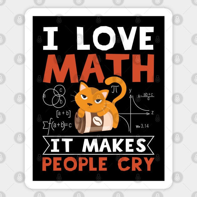 Mathematic | I love math | Mathematics Gift Magnet by Streetwear KKS